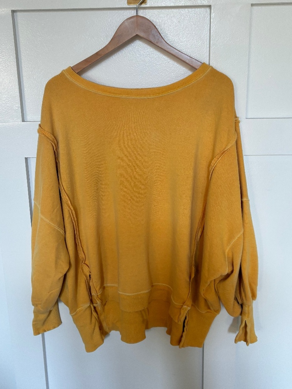 Free People yellow Camden sweatshirt